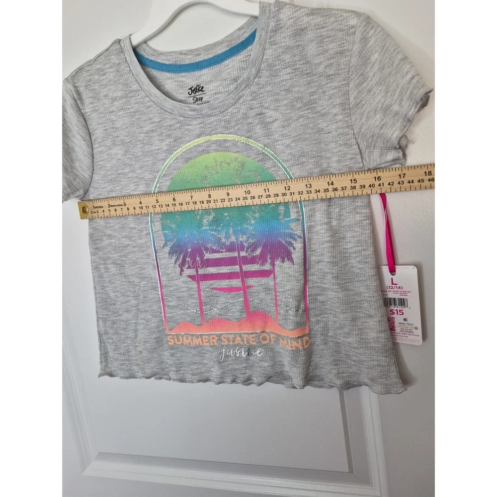 Justice Girls 2pc Short Sleep Set Size L (12/14)  NWT SUMMER